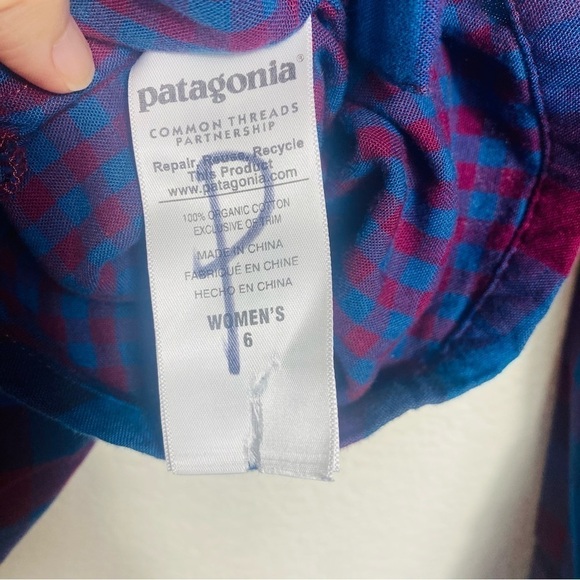 Patagonia Women's Fjord  Plaid Flannel  Size:6 - Picture 4 of 7